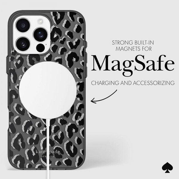 Kate Spade New York Protective MagSafe - Etui iPhone 16 Pro Max (City Leopard)