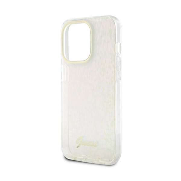 Guess IML Faceted Mirror Disco Iridescent - Etui iPhone 15 Pro (różowy)