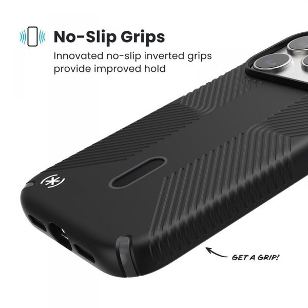 Speck Presidio2 Grip ClickLock & MagSafe - Etui iPhone 17 Pro (Black / Slate Grey / White)