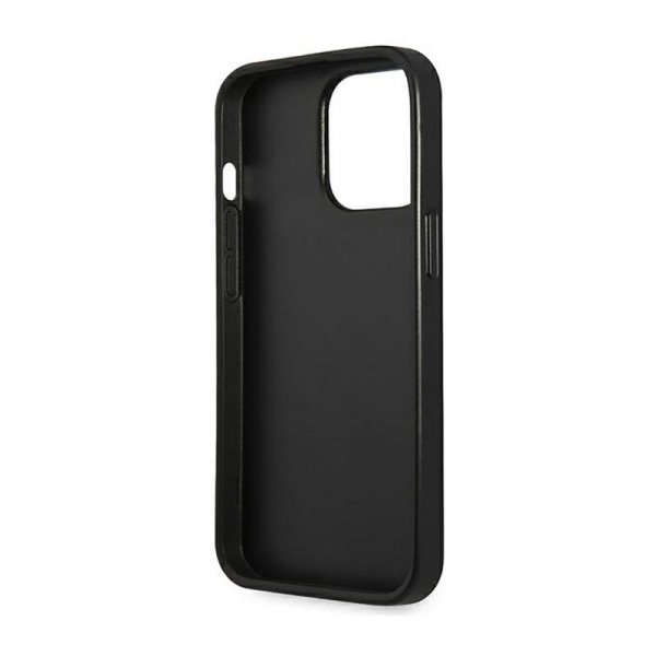 Guess Saffiano Triangle Logo Case – Etui iPhone 14 Pro Max (srebrny)
