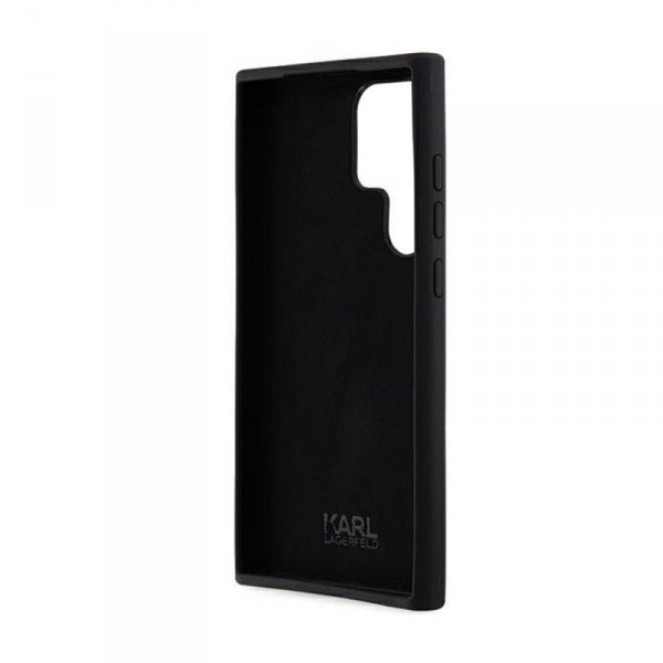Karl Lagerfeld Silicone Ikonik Metal Pin - Etui Samsung Galaxy S24 Ultra (czarny)