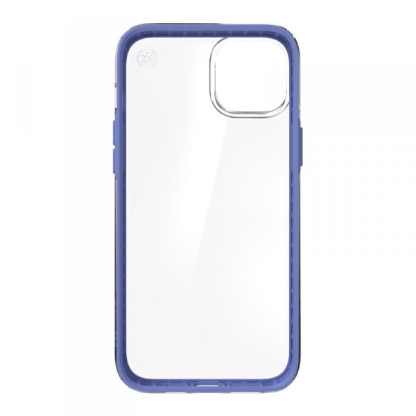 Speck Presidio Perfect-Clear with Impact Geometry - Etui iPhone 15 Plus / 14 Plus z powłoką MICROBAN (Clear / Grounded Purple)