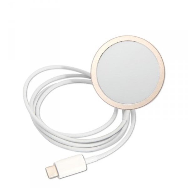 Guess Bundle Pack MagSafe 4G - Zestaw etui + ładowarka MagSafe iPhone 14 Plus (brązowy/złoty)