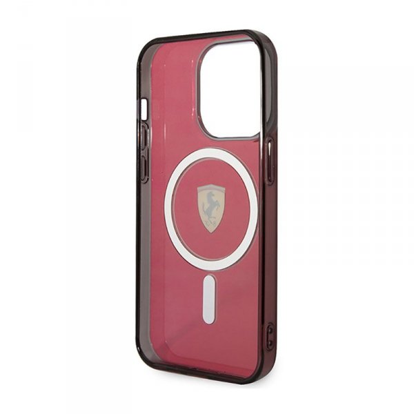 Ferrari Translucent MagSafe - Etui iPhone 14 Pro Max (Czerwony)