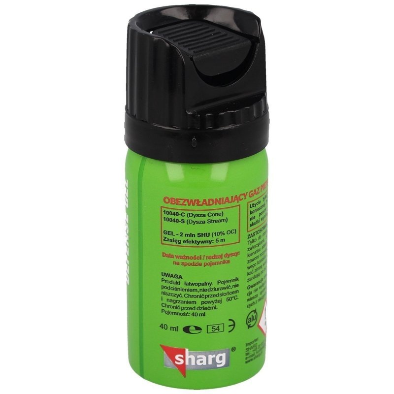 Sharg Gaz pieprzowy Defence Green Gel 10040-S 40 ml - strumień