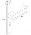 Klamka do drzwi bezpieczna TOTAL PATYNA LEWA 72mm