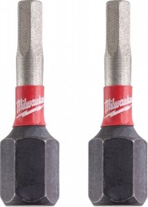 2x Milwaukee Bit Shockwave Hex3 25mm IMPACT DUTY