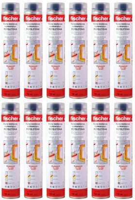 12x Piana Fischer LETNIA 750ml pianka montażowa PU 