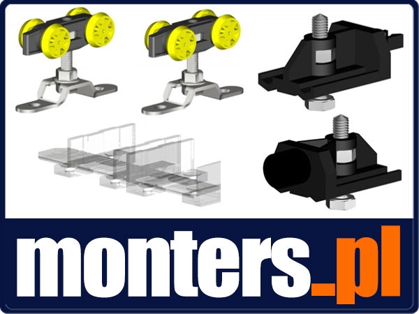 Zestaw drzwi przesuwnych HERKULES 60kg H2 okucia