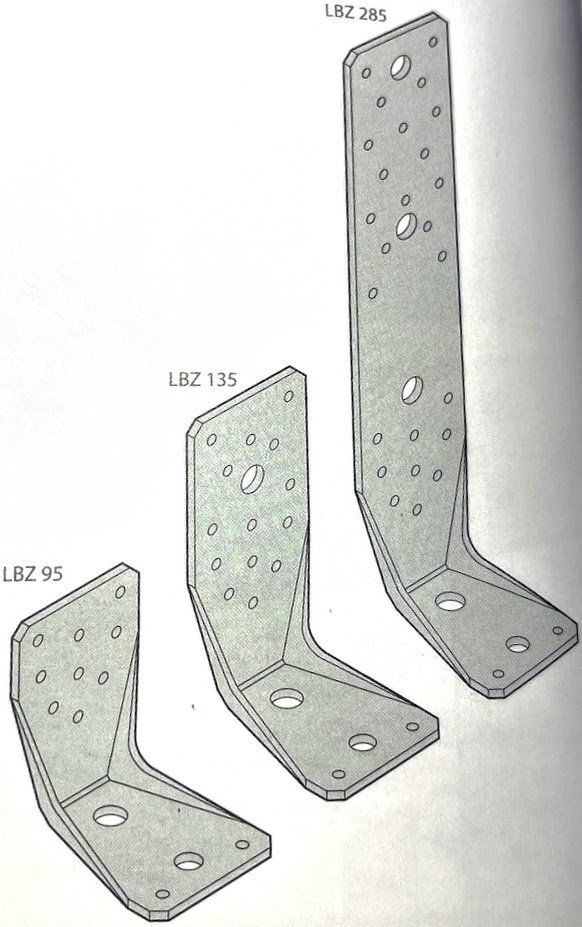 Kątownik do powaliny murłaty 285x65x86 łącznik ciesielski 10szt kątowniki 4mm