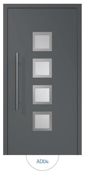 Drzwi wejściowe zewnętrzne Aluprof MB86 wzór AD04