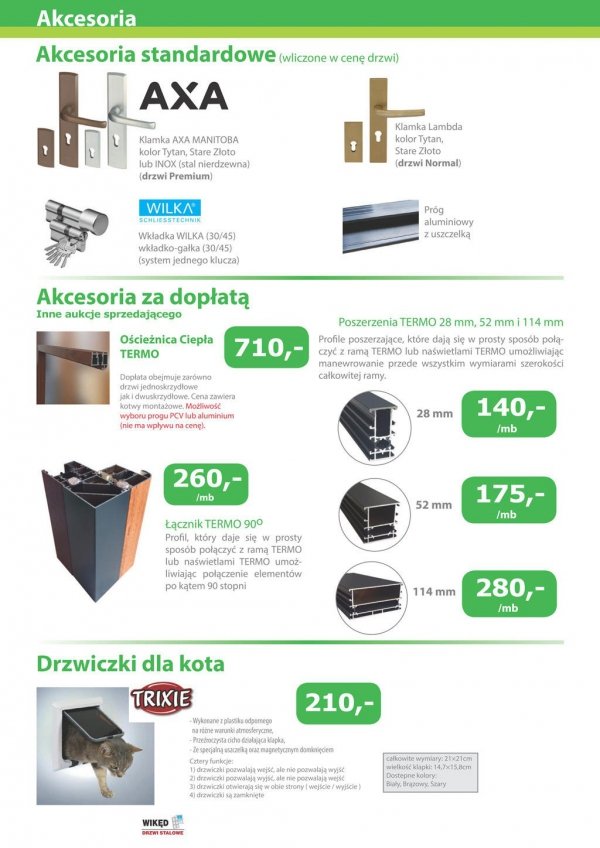 Drzwi wejściowe zewnętrzne Wikęd Premium wzór 22a