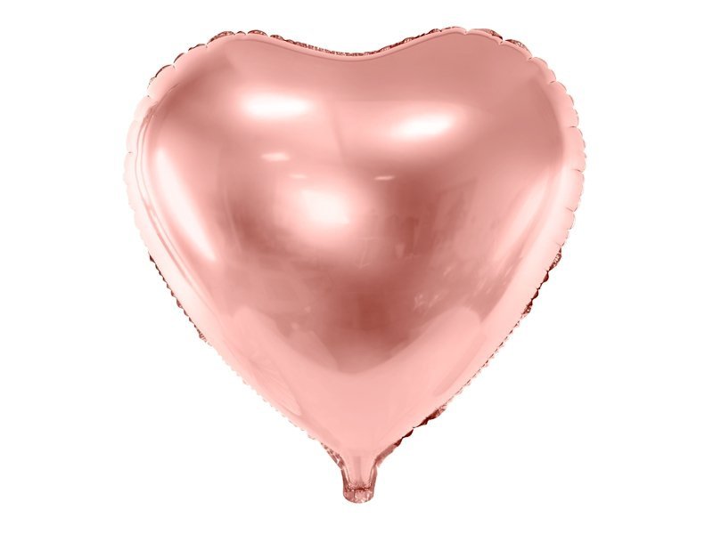Balon Foliowy Serce 45cm Różowe Złoto [ Komplet - 200 sztuk ]