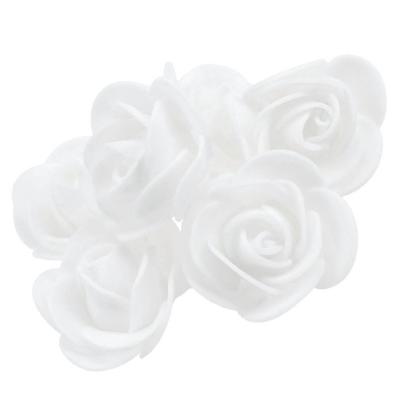 Różyczki Piankowe Białe 3cm 50szt [10-opak]