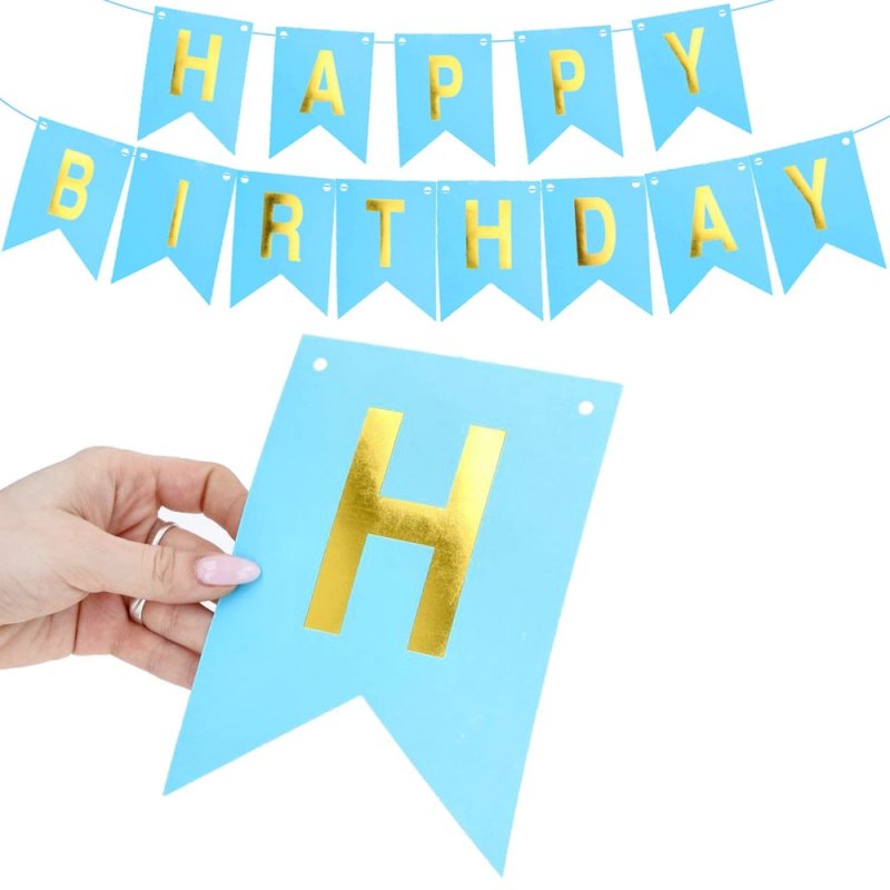 Baner Happy Birthday Błękit [100 kompletów]