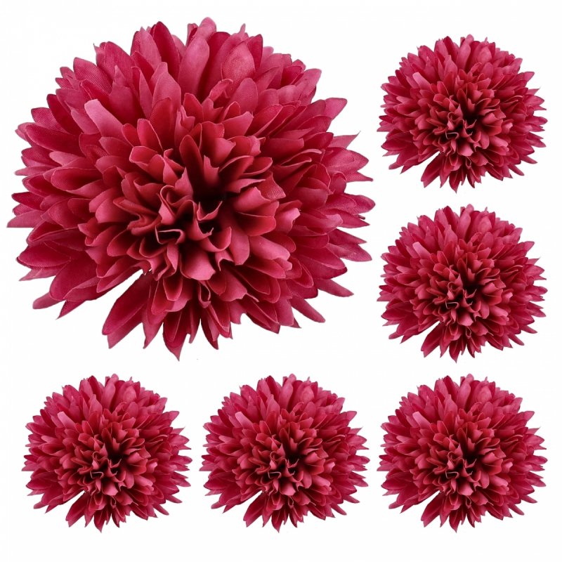 Główki Chryzantema 8cm 6szt Brudny Róż KR1838C [5opak]