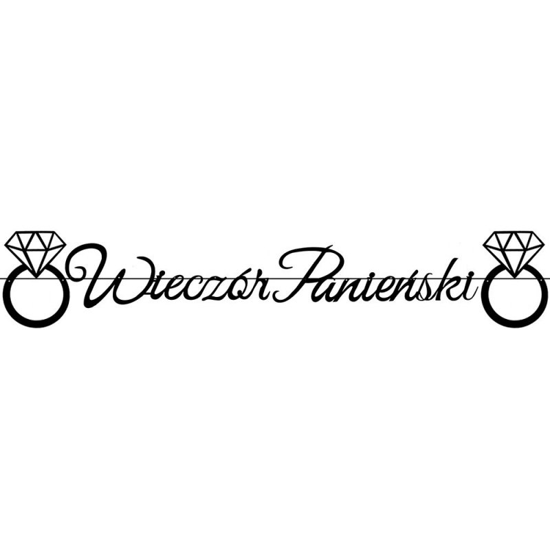 Baner Wieczór Panieński Pierścionki Czerń [ 5szt ]