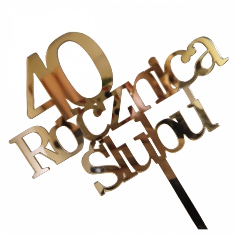 Topper 40 Rocznica Ślubu - 5szt 