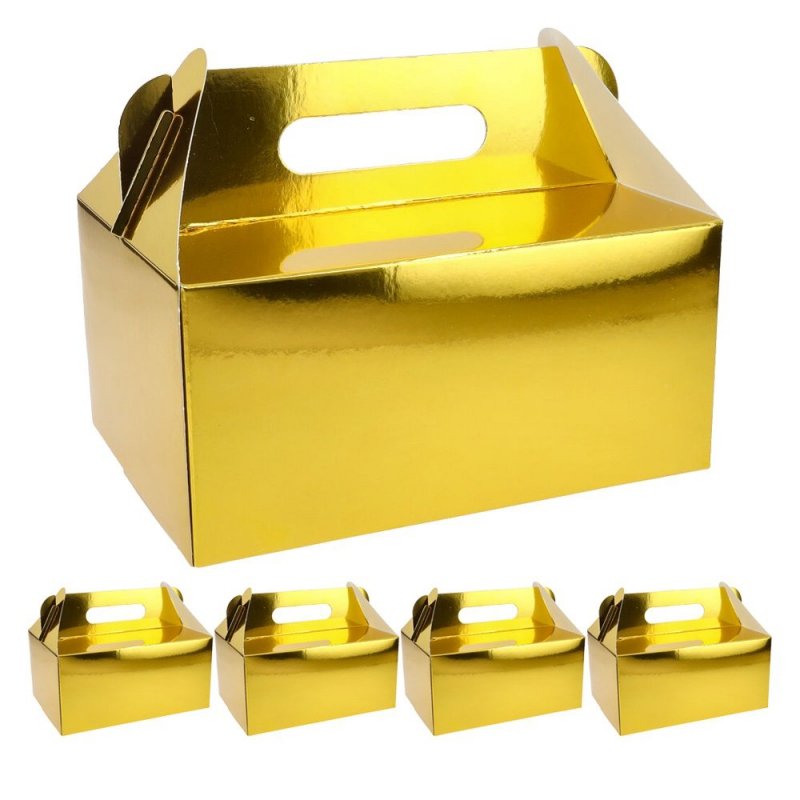 Pudełka Na Ciasto Złoto  [ 5 opakowań ]