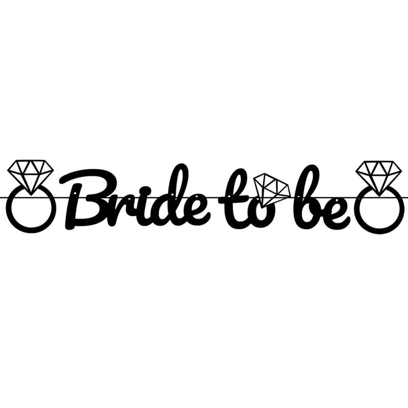 Baner Bride To Be Czarny [ 5szt ]