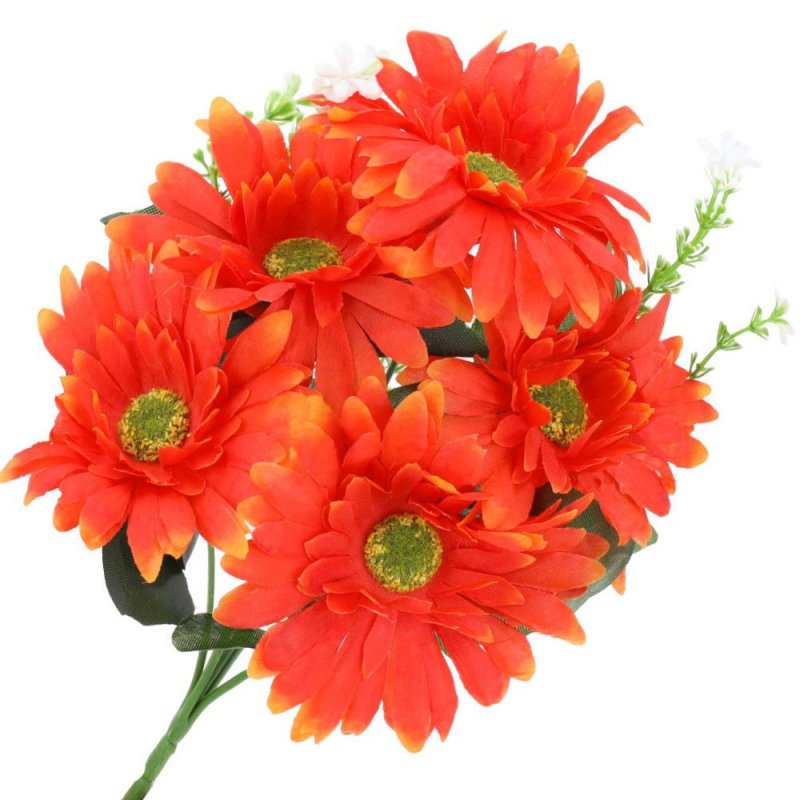 Gerbera Bukiet Kwiatów Pomarańcz [ 10szt ]