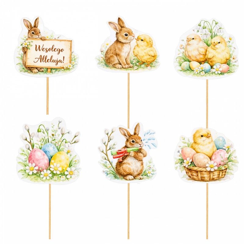 Topperki Mini Mix 6szt Wielkanoc Beermata[20szt]