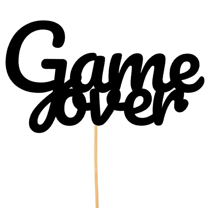 Topper Game Over Czarny [ 200szt ]