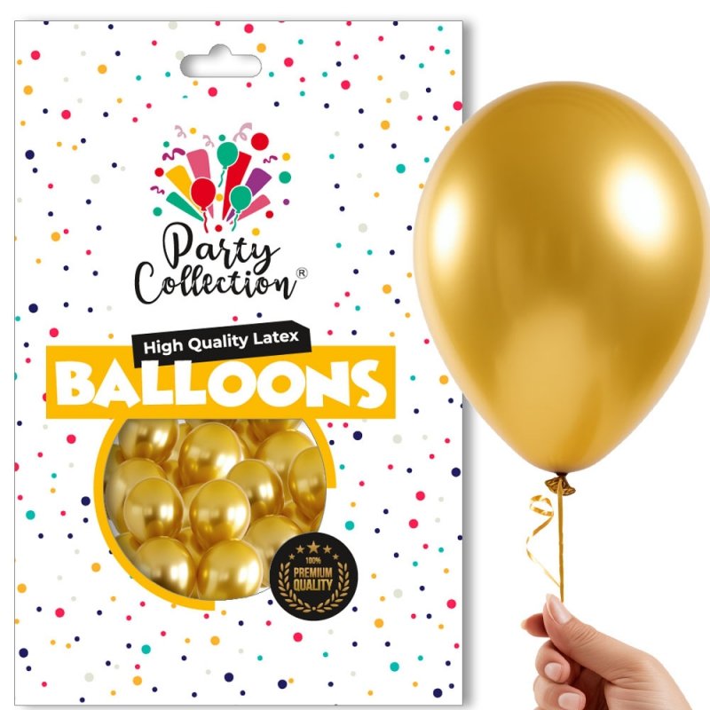 Balon Chrom Złoto 5" 100szt KR534-49 [10opak]