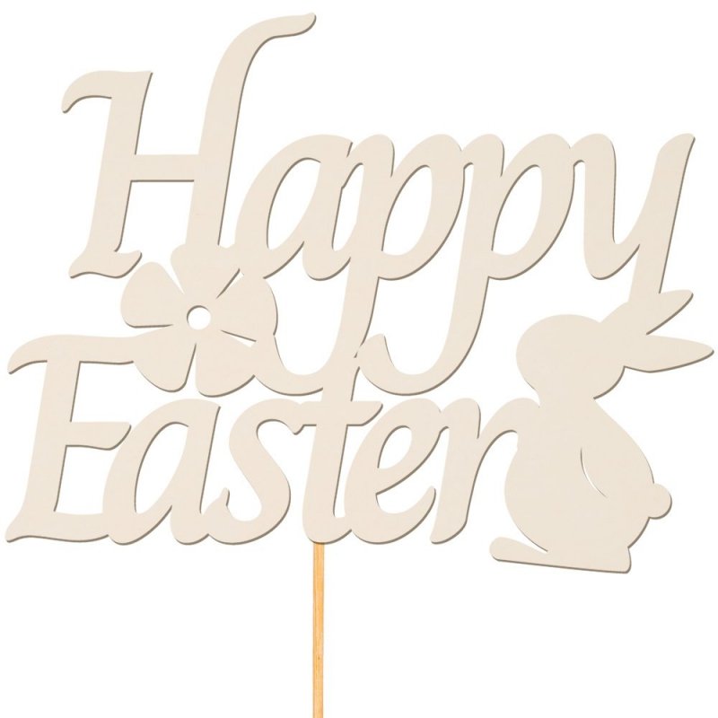 Topper Happy Easter Zajączek Beermata [ Komplet 10 sztuk ]