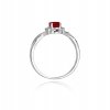 Pierścionek złoty 585 z brylantami 0,05ct rubinem 0,60ct W-19