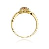 Pierścionek złoty 585 z brylantami 0,12ct rubinem 0,15ct W-72