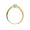 Pierścionek złoty 585 z brylantem 0,17ct zaręczynowy W-449