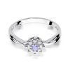 Pierścionek złoty 585 z brylantami 0,12ct tanzanitem 0,15ct W-72