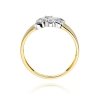 Pierścionek złoty 585 z brylantami 0,04ct zaręczynowy W-286