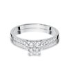 Pierścionek złoty 585 z brylantami 0,16ct zaręczynowy W-402