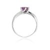 Pierścionek złoty 585 z brylantami 0,05ct ametystem 0,50ct W-84