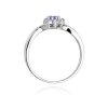 Pierścionek złoty 585 z brylantami 0,12ct tanzanitem 0,15ct W-72