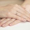Pierścionek złoty 585 z brylantami 0,13ct zaręczynowy W-411