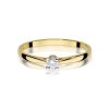 Pierścionek złoty 585 z brylantem 0,15ct zaręczynowy W-335