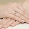 Pierścionek złoty 585 z brylantami 0,21ct W-399 zaręczynowy