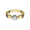 Pierścionek złoty 585 z brylantem 0,15ct zaręczynowy W-228