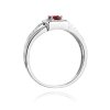 Pierścionek złoty 585 z brylantami 0,14ct rubinem 0,20ct W-271