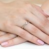Pierścionek złoty 585 z brylantem 0,17ct zaręczynowy W-177