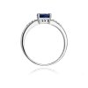 Pierścionek złoty 585 z brylantami 0,03ct szafirem 0,70ct W-77
