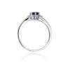 Pierścionek złoty 585 z brylantami 0,03ct szafirem 0,50ct W-76