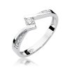 Pierścionek złoty 585 z brylantem 0,17ct zaręczynowy W-177
