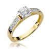 Pierścionek złoty 585 z brylantami 0,42ct W-198 zaręczynowy