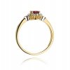 Pierścionek złoty 585 z brylantami 0,10ct rubinem 0,60ct W-312
