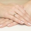 Pierścionek złoty 585 z brylantem 0,15ct zaręczynowy W-278