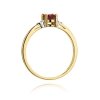Pierścionek złoty 585 z brylantami 0,05ct rubinem 0,60ct W-301